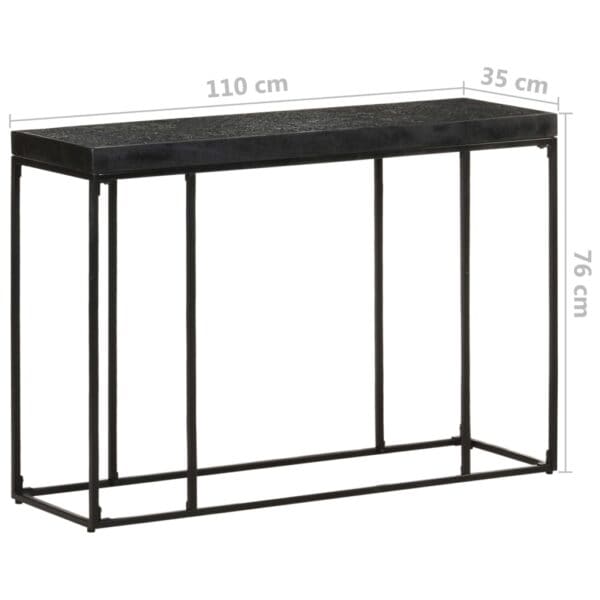Wandtafel 110X35X76 Cm Massief Acaciahout En Mangohout Zwart