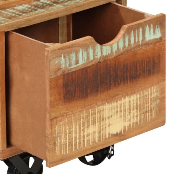 Bijzettafel 40X40X45 Cm Massief Gerecycled Hout