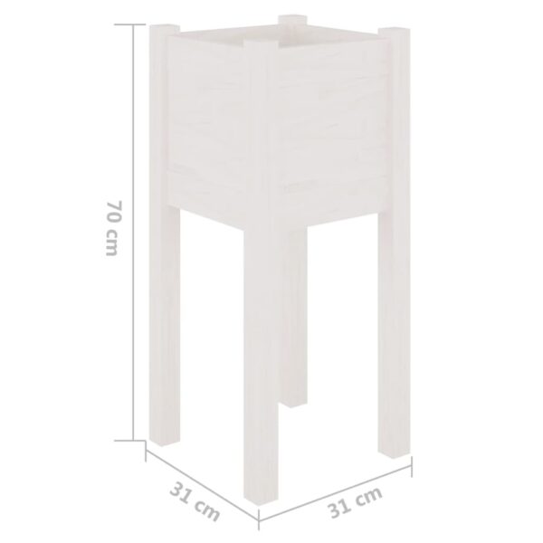Plantenbakken 31X31X70 Cm Massief Grenenhout