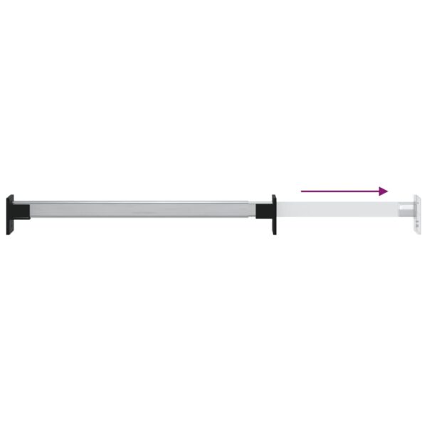 Kledingroedes 2 St Telescopisch 58-100 Cm Zilverkleurig
