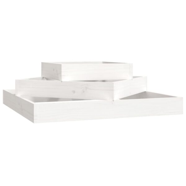 Plantenbak Massief Grenenhout Wit 3 verschillende dieptes