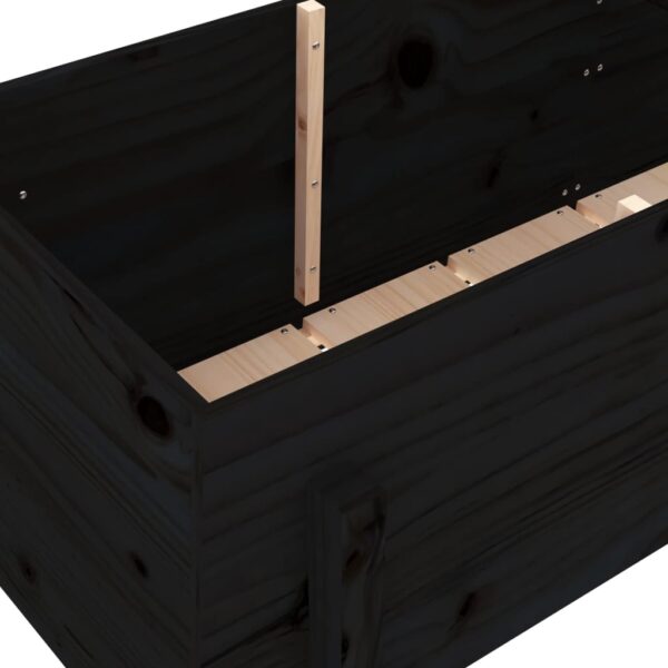 Plantenbak Verhoogd Massief Grenenhout Zwart 160 cm