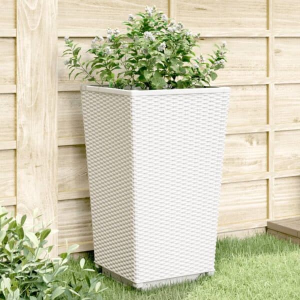 Plantenbakken Polypropeen wit 32,5X32,5X57 Cm