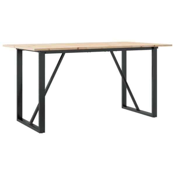 Eettafel Massief Grenenhout En Gietijzer