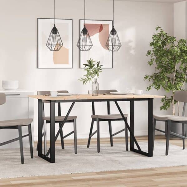 Eettafel Massief Grenenhout En Gietijzer