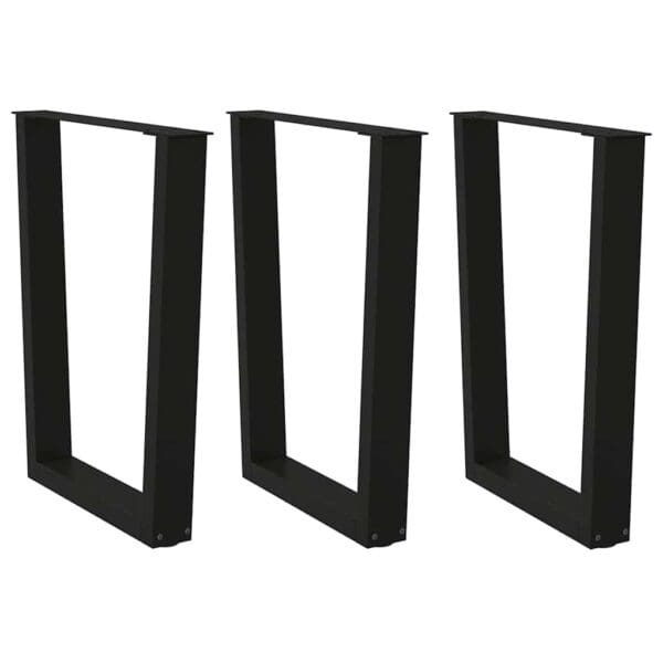 Eettafelpoten 3 St V-Vormig 80X(72-73,3) Cm Staal