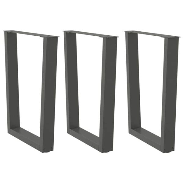 Eettafelpoten 3 St V-Vormig 80X(72-73,3) Cm Staal