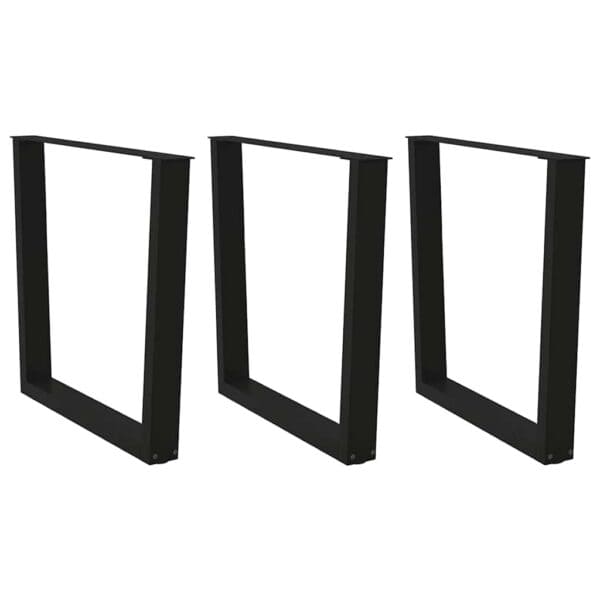 Eettafelpoten 3 St V-Vormig 80X(72-73,3) Cm Staal