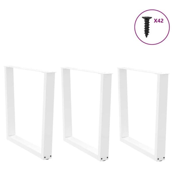 Eettafelpoten 3 St V-Vormig 80X(72-73,3) Cm Staal