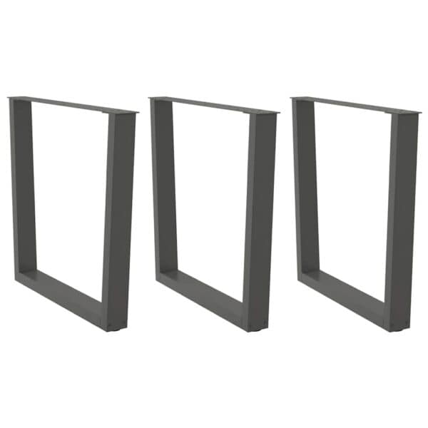Eettafelpoten 3 St V-Vormig 80X(72-73,3) Cm Staal