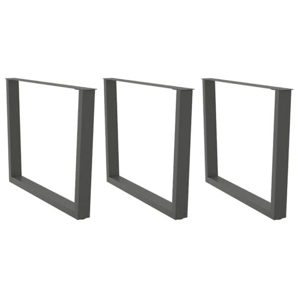 Eettafelpoten 3 St V-Vormig 80X(72-73,3) Cm Staal