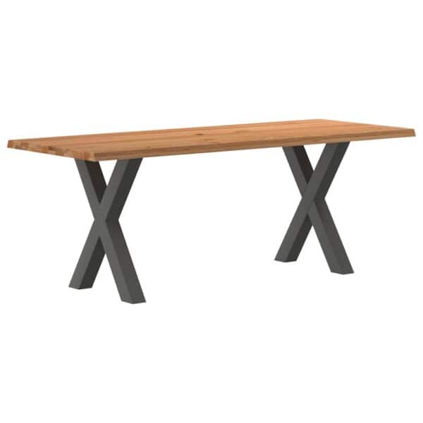 Eettafel Met Natuurlijke Rand Massief Eikenhout