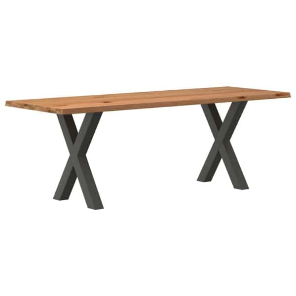 Eettafel Met Natuurlijke Rand Massief Eikenhout
