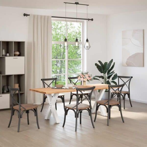 Eettafel Met Natuurlijke Rand Massief Eikenhout