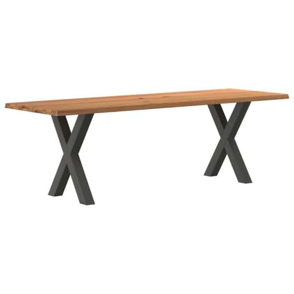 Eettafel Met Natuurlijke Rand Massief Eikenhout