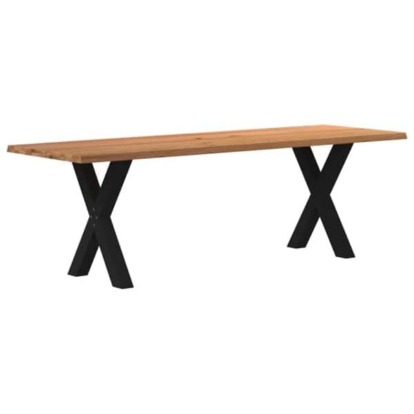 Eettafel Met Natuurlijke Rand Massief Eikenhout
