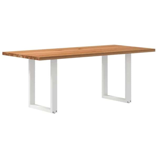 Eettafel Rechthoekig Massief Eikenhout Lichtbruin