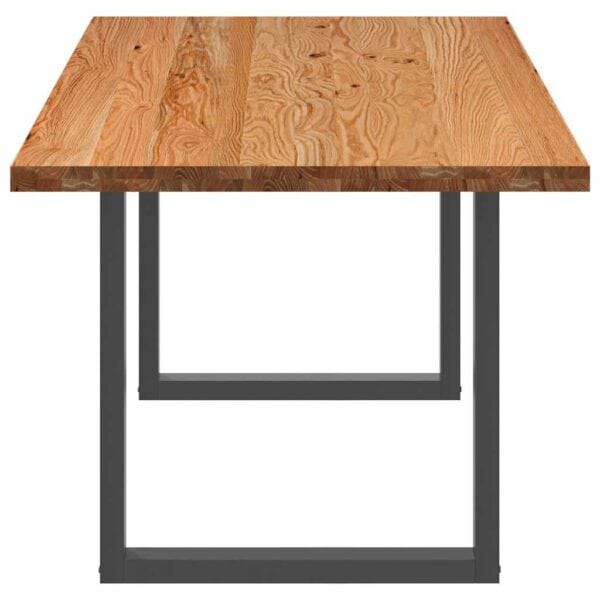 Eettafel Rechthoekig Massief Eikenhout Lichtbruin