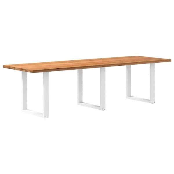 Eettafel Rechthoekig Massief Eikenhout Lichtbruin