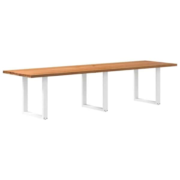 Eettafel Rechthoekig Massief Eikenhout Lichtbruin