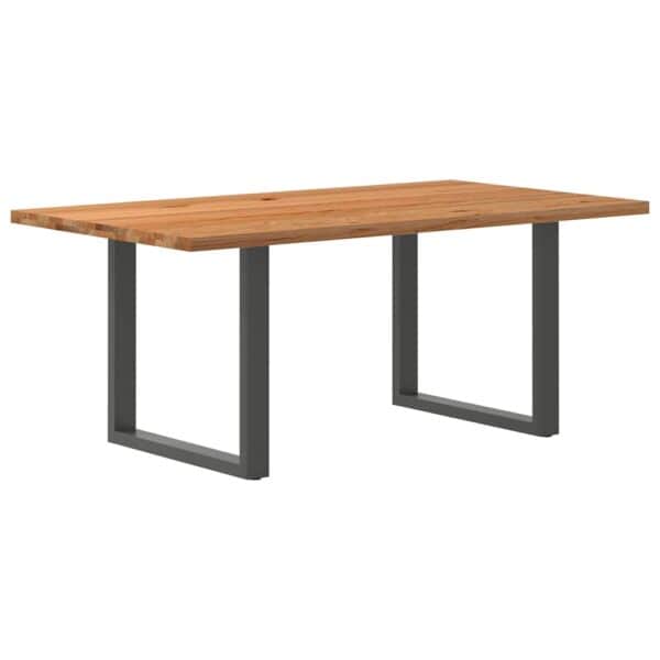 Eettafel Rechthoekig Massief Eikenhout Lichtbruin