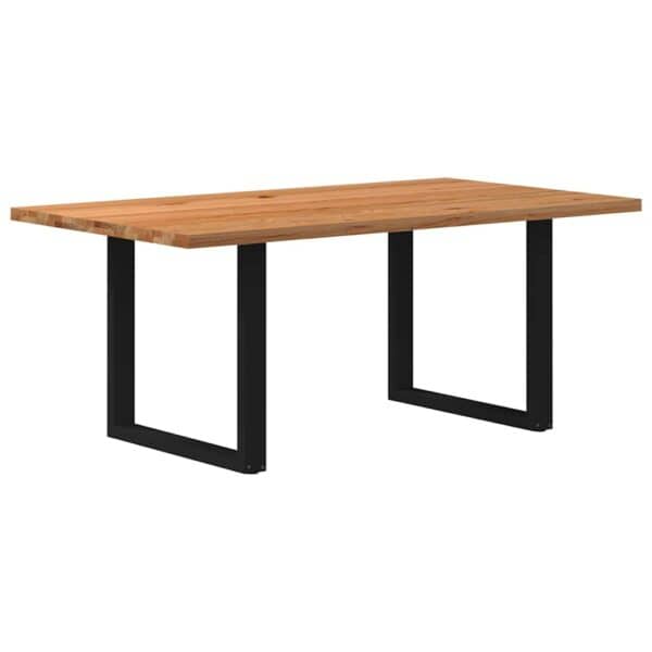 Eettafel Rechthoekig Massief Eikenhout Lichtbruin