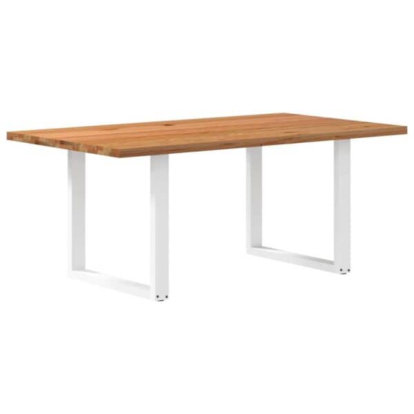 Eettafel Rechthoekig Massief Eikenhout Lichtbruin