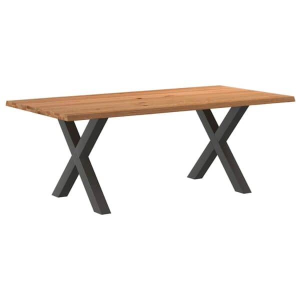 Eettafel Met Natuurlijke Rand Massief Eikenhout