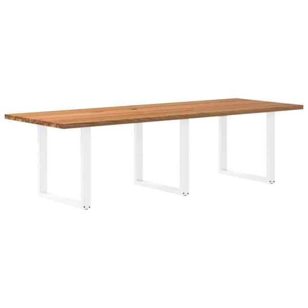 Eettafel Rechthoekig Massief Eikenhout Lichtbruin