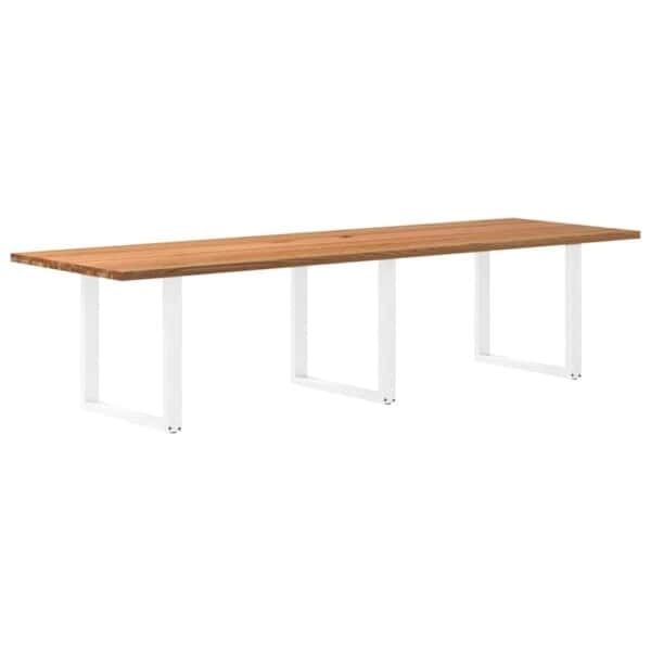 Eettafel Rechthoekig Massief Eikenhout Lichtbruin