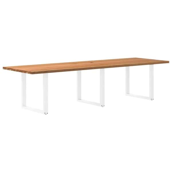 Eettafel Rechthoekig Massief Eikenhout Lichtbruin