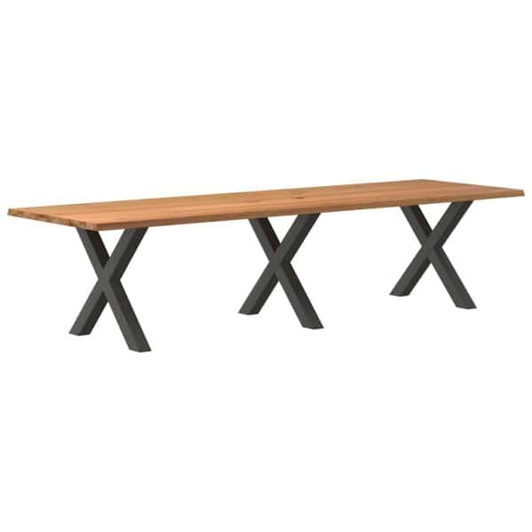 Eettafel Met Natuurlijke Rand Massief Eikenhout