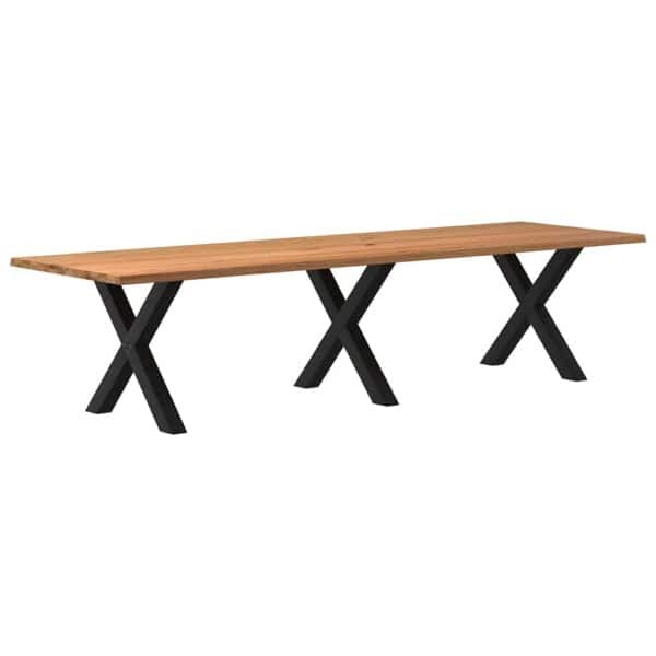 Eettafel Met Natuurlijke Rand Massief Eikenhout