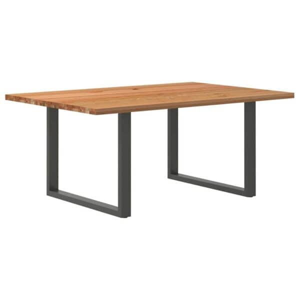 Eettafel Rechthoekig Massief Eikenhout Lichtbruin