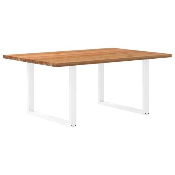 Eettafel Rechthoekig Massief Eikenhout Lichtbruin