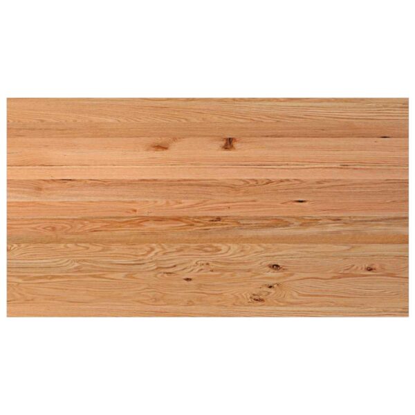 Eettafel Rechthoekig 220X120X74 Cm Massief Eikenhout Lichtbruin Zwart