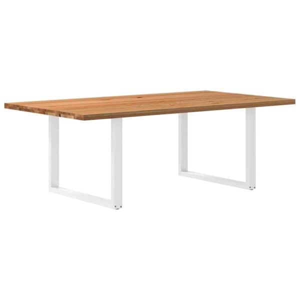 Eettafel Rechthoekig Massief Eikenhout Lichtbruin