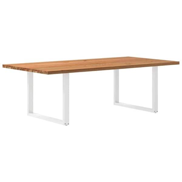 Eettafel Rechthoekig Massief Eikenhout Lichtbruin