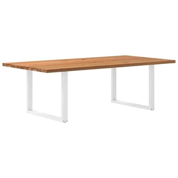 Eettafel Rechthoekig Massief Eikenhout Lichtbruin