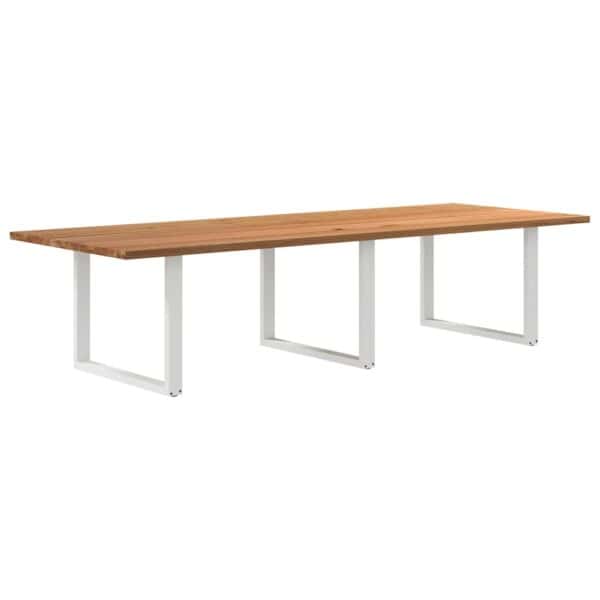 Eettafel Rechthoekig Massief Eikenhout Lichtbruin