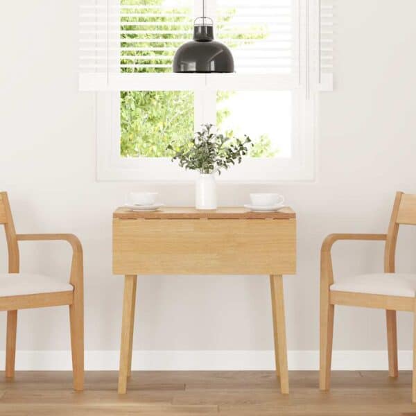 Eettafel Massief Hout Rubber