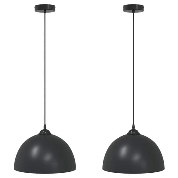 Hanglampen 2 St In Hoogte Verstelbaar E27 30 Cm Metaal