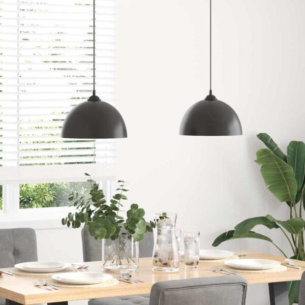 Hanglampen 2 St In Hoogte Verstelbaar E27 30 Cm Metaal