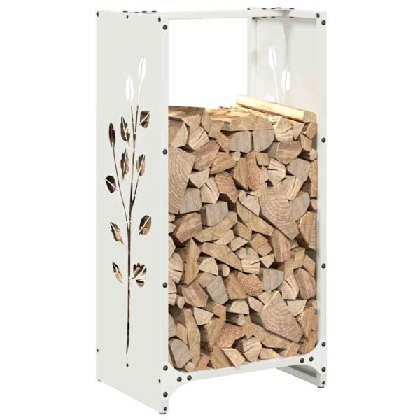 Brandhoutrek 40X30X80 Cm Koudgewalst Staal Wit