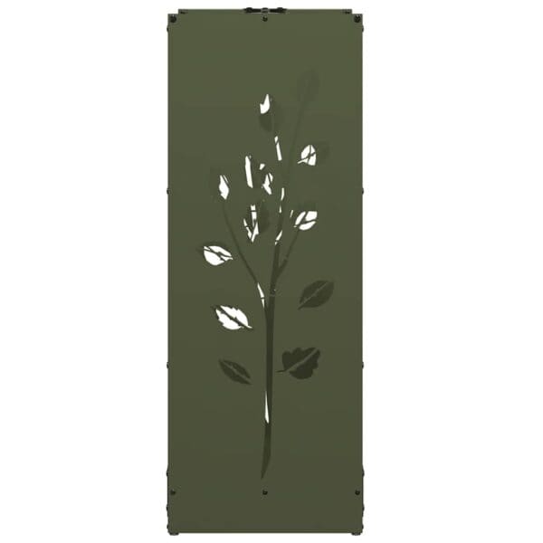 Brandhoutrek 40X30X80 Cm Koudgewalst Staal Olijfgroen