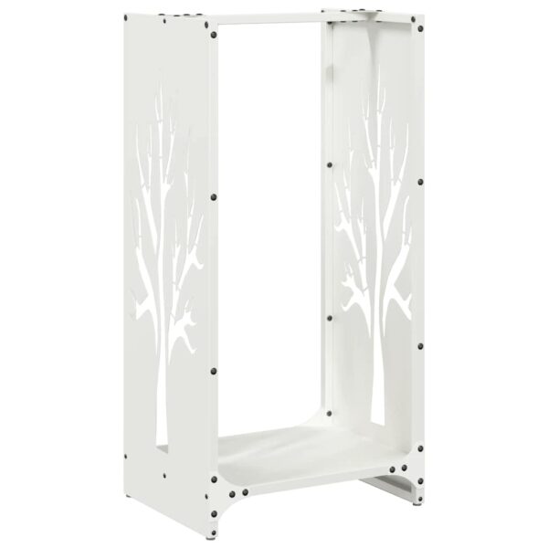 Brandhoutrek 40X30X80 Cm Koudgewalst Staal Wit