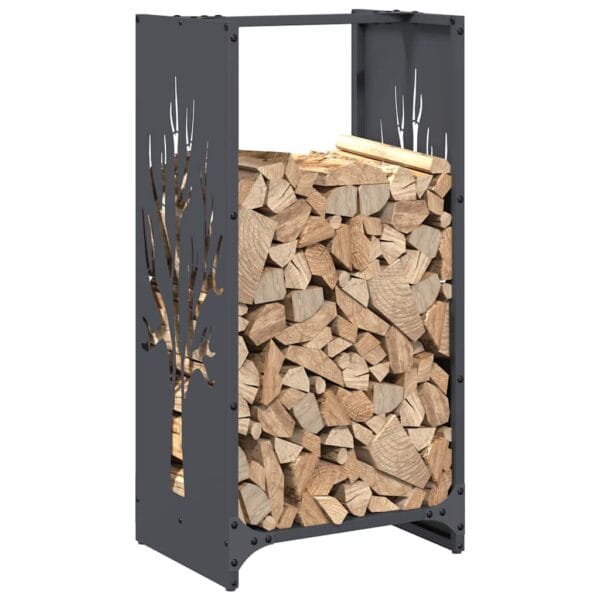Brandhoutrek 40X30X80 Cm Koudgewalst Staal Antraciet