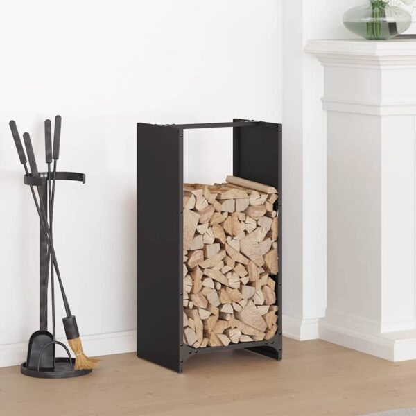 Brandhoutrek 40X30X80 Cm Koudgewalst Staal Zwart