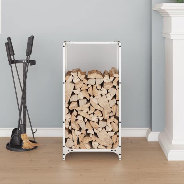 Brandhoutrek 40X30X80 Cm Koudgewalst Staal Wit