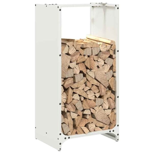 Brandhoutrek 40X30X80 Cm Koudgewalst Staal Wit